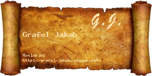 Grafel Jakab névjegykártya